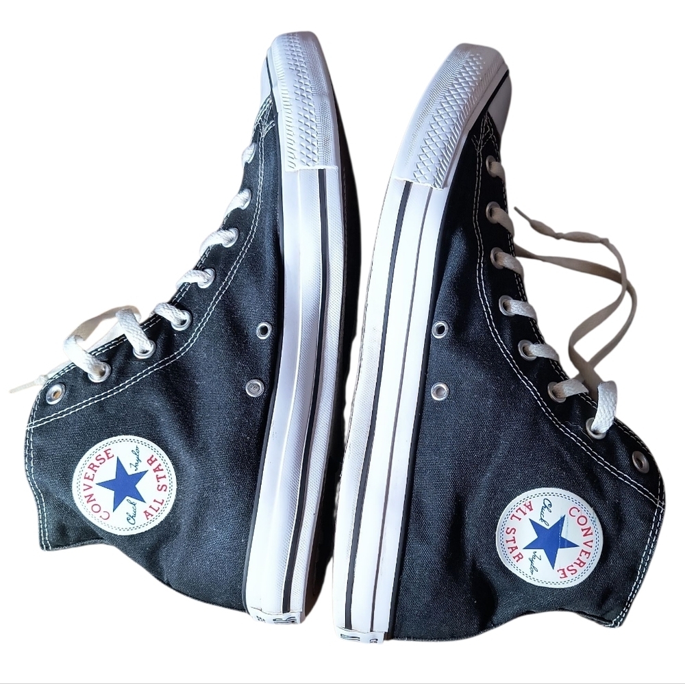 Converse Classic All-Star Black and White High-Top Sneakers Size Men 13/Women 15 - Picture 3 of 8